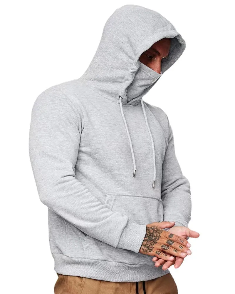 Men's Sportswear Hooded Hoodies Long Sleeve Hoodie Mask