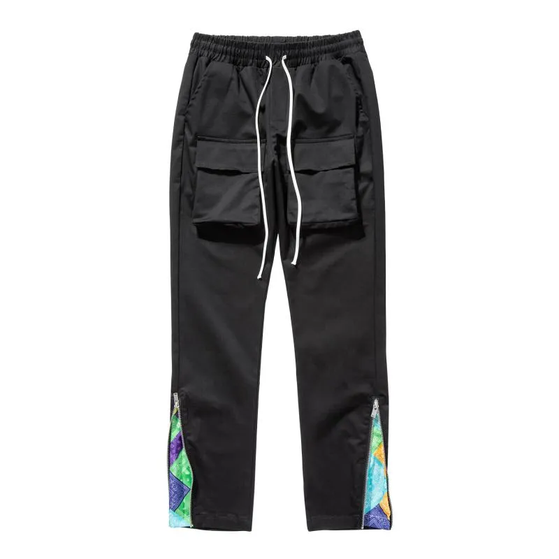 Modern Streetwear Patchwork Cargo Pants