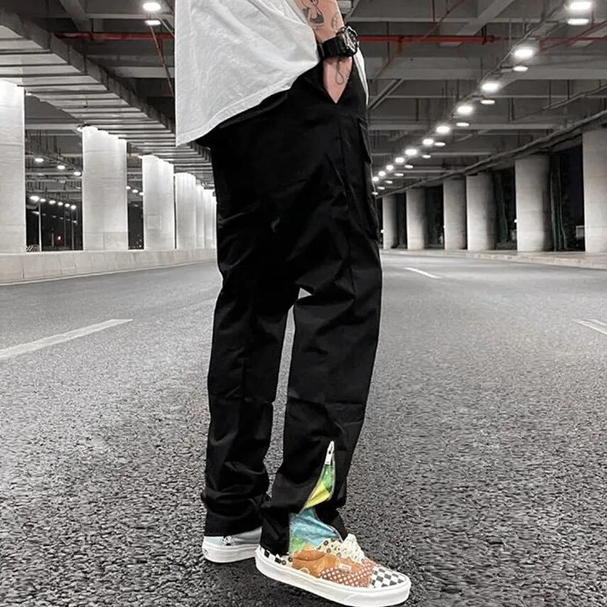 Modern Streetwear Patchwork Cargo Pants