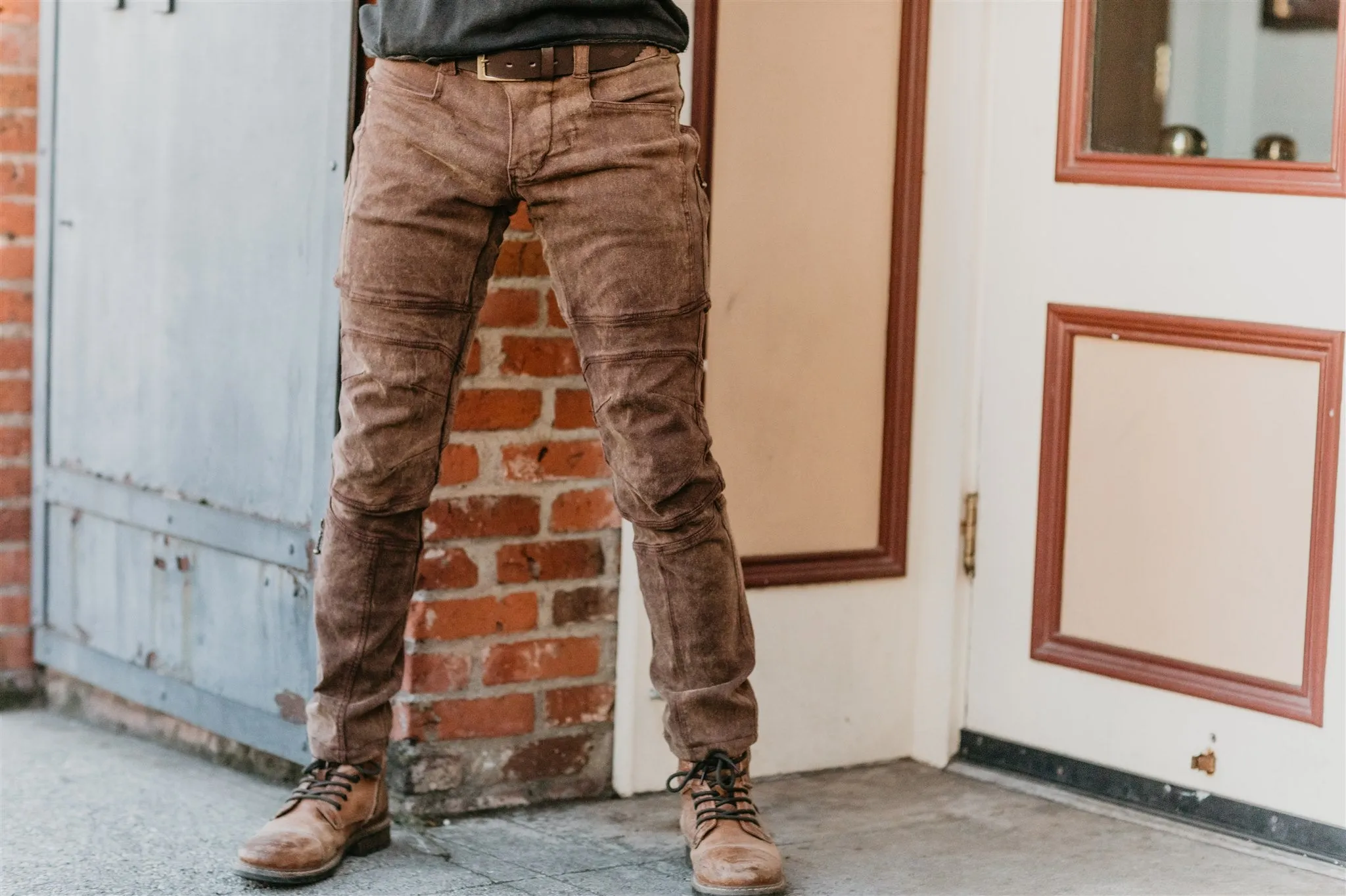 Moto Maxx Pants - Brown - Stretch Canvas