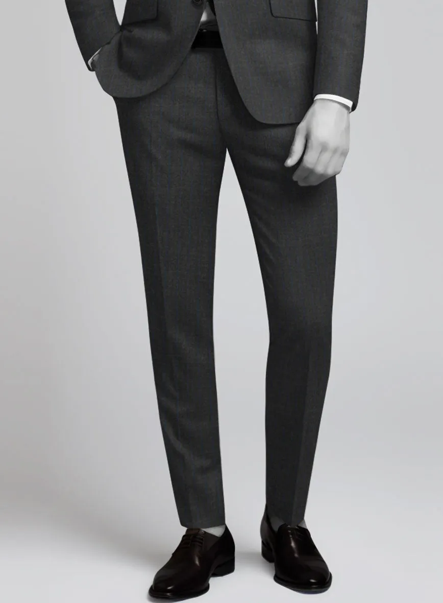 Napolean Abelino Stripe Gray Wool Suit