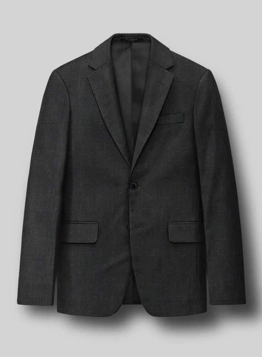 Napolean Abelino Stripe Gray Wool Suit