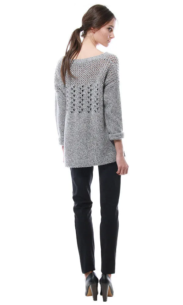 OMBRE STITCH V NECK SWEATER