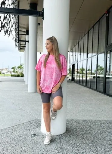 Oversize Tee Tie Dye Pink