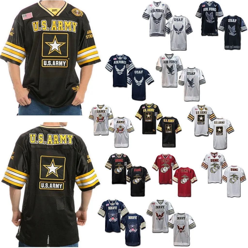 Rapid Dominance Military Football Jersey Navy Air Force Army Marines T Shirts