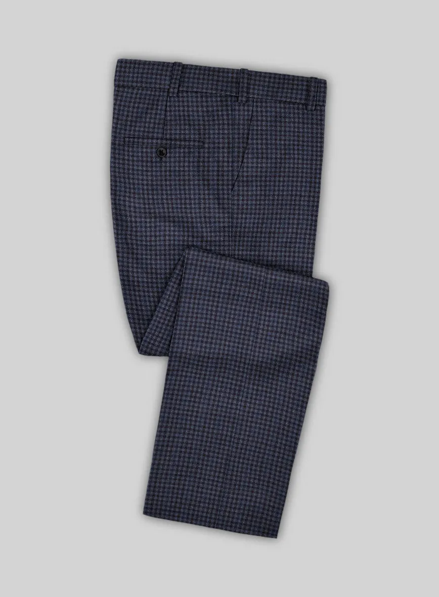 Reda Baez Blue Checks Wool Suit