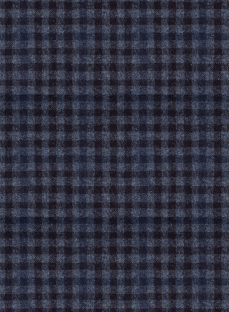 Reda Baez Blue Checks Wool Suit