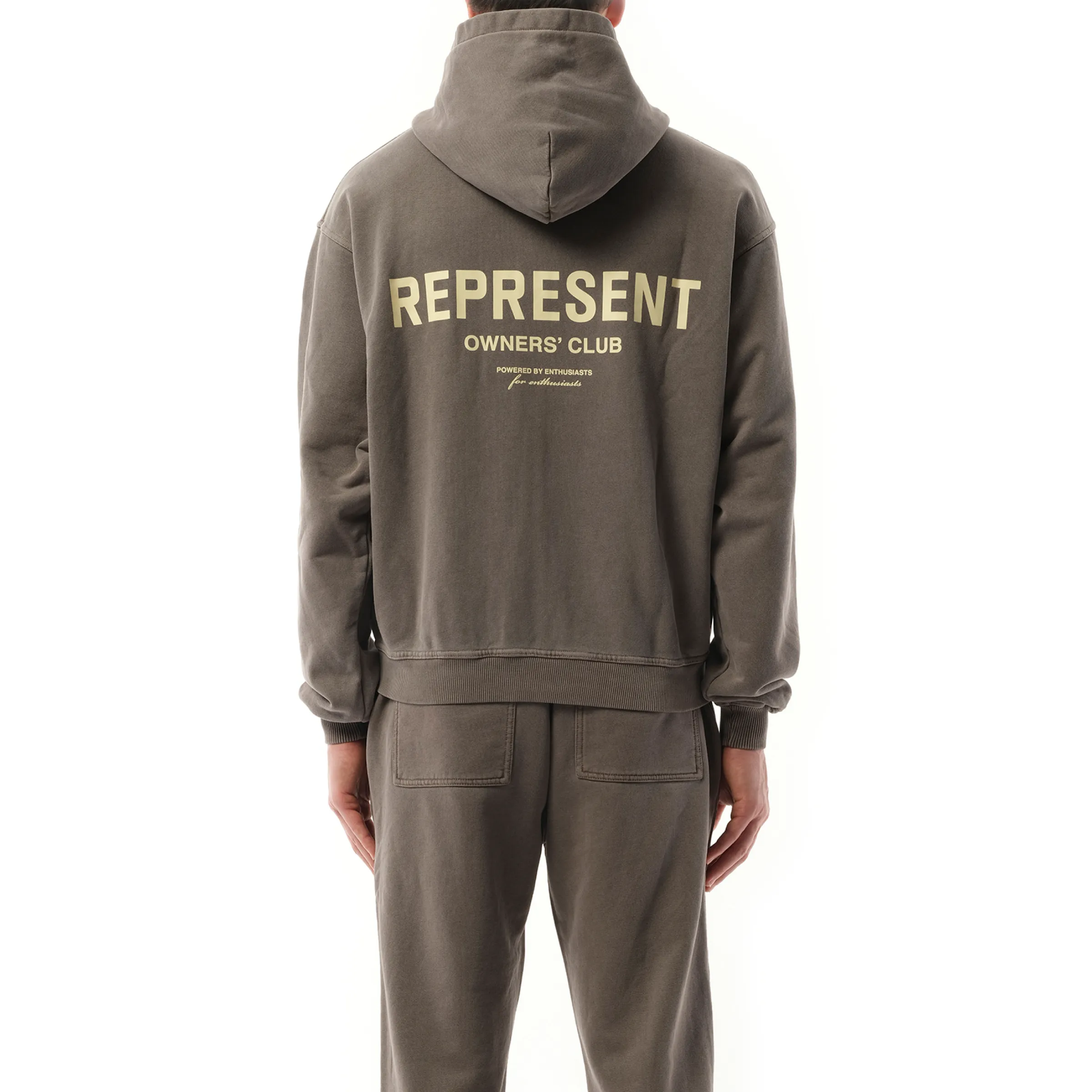 Represent Owners Club Zip Hoodie in Fog