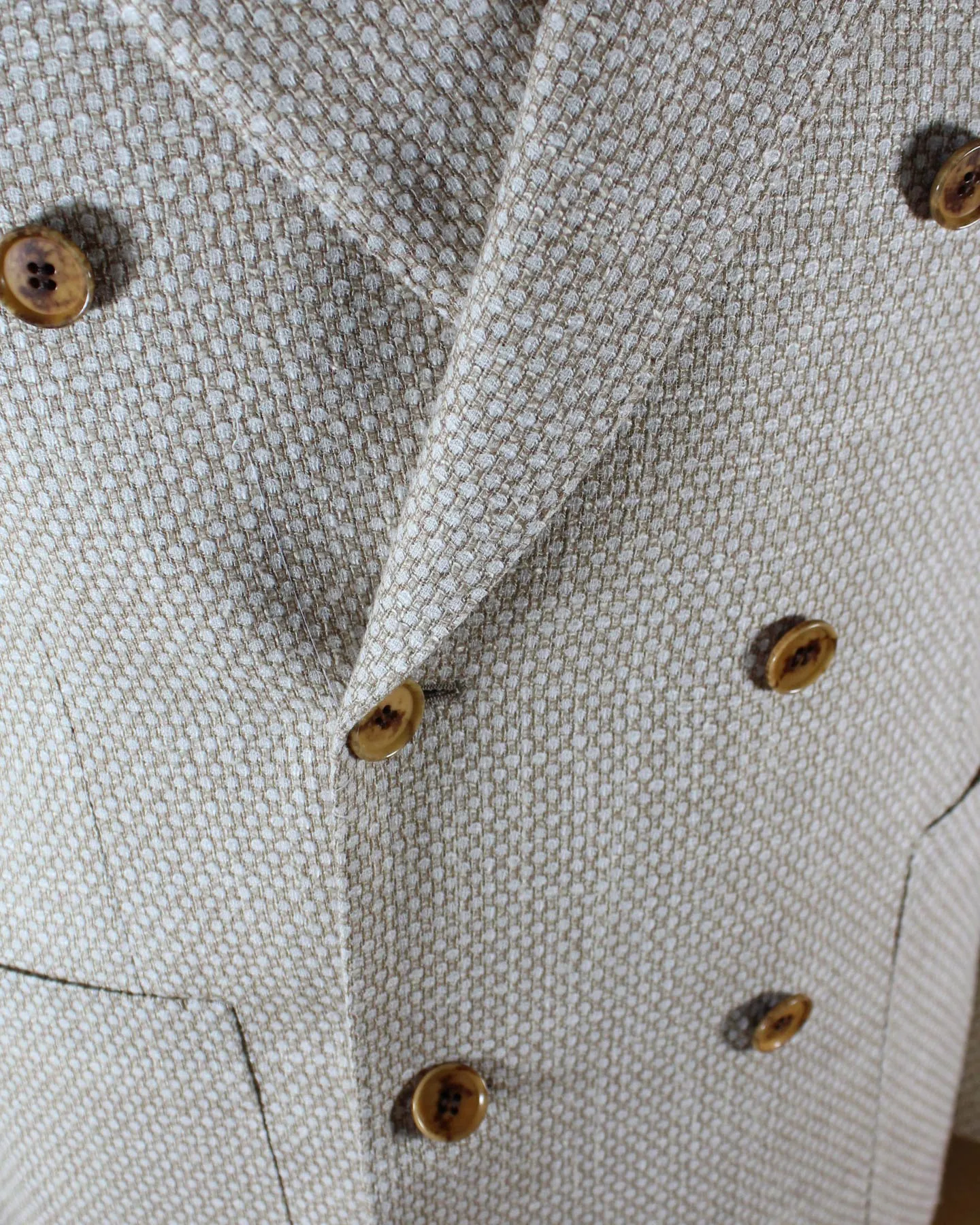 Sartorio Sport Coat Light Gray Beige - Double Breasted Men Blazer EU 52 / US 42 SALE