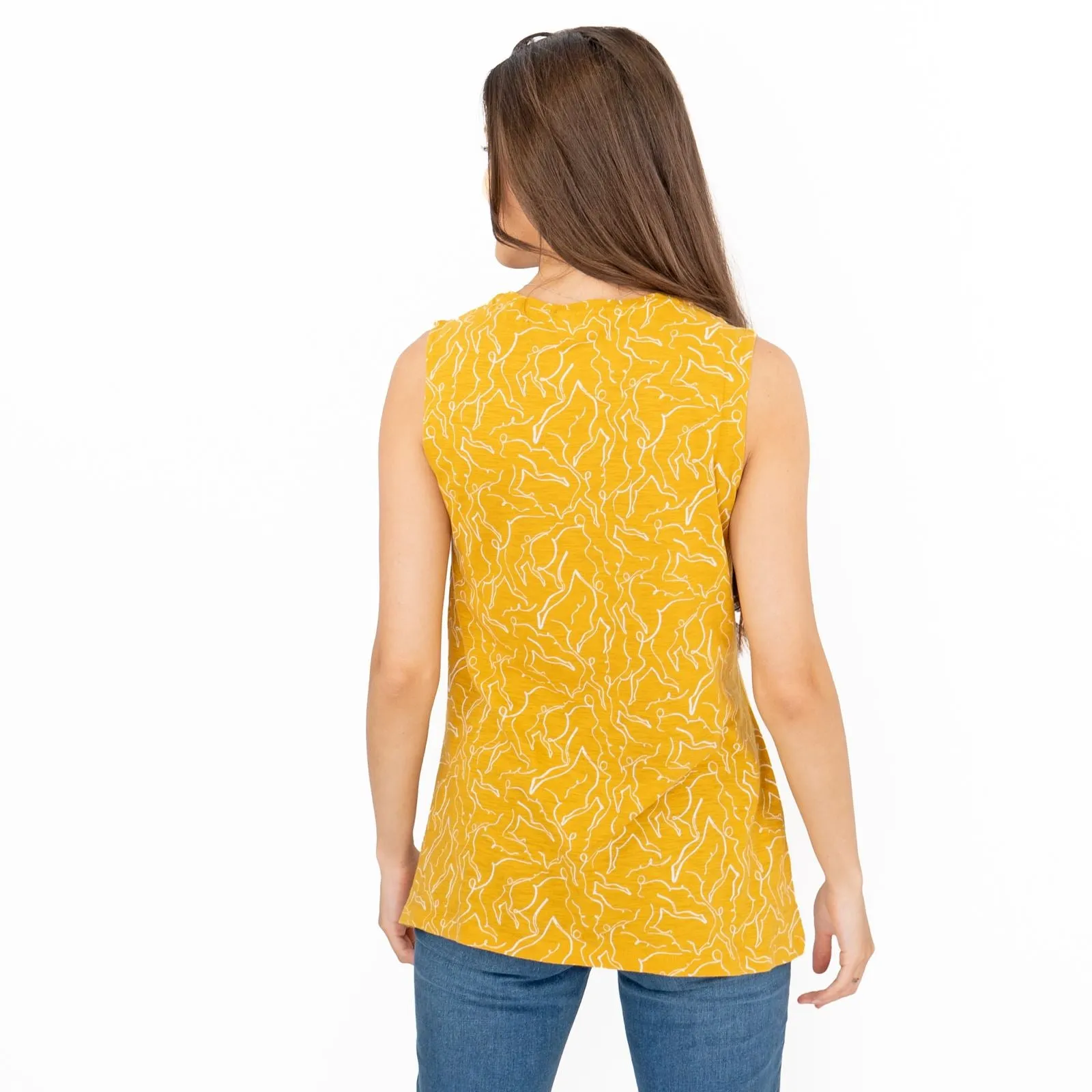 Seasalt Bright Beach Yellow Summer Vests Sleeveless Cotton Tops