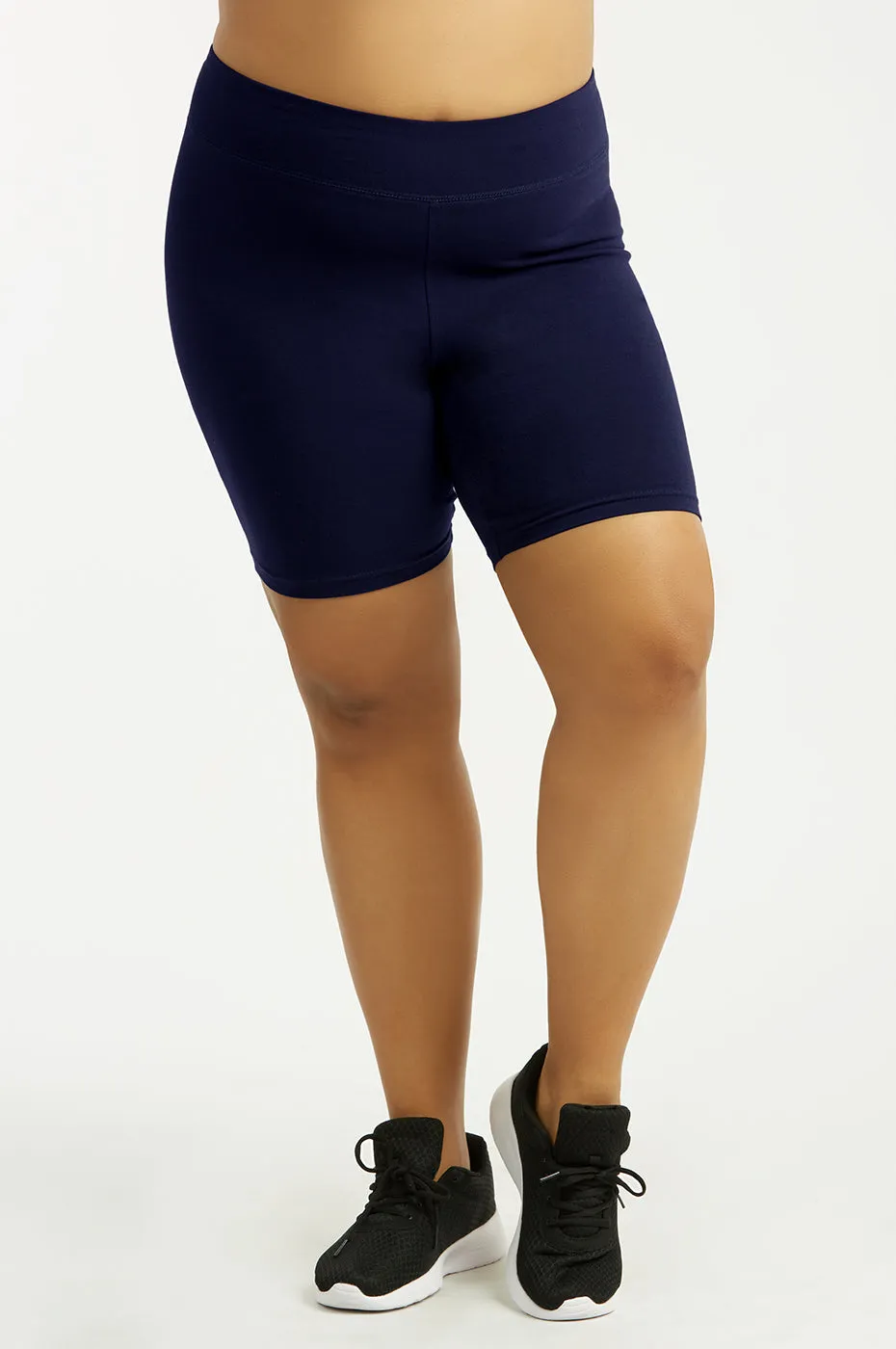 SOFRA COTTON 15 INCH LEGGING SHORTS PLUS SIZE (WP4015X_NAVY)