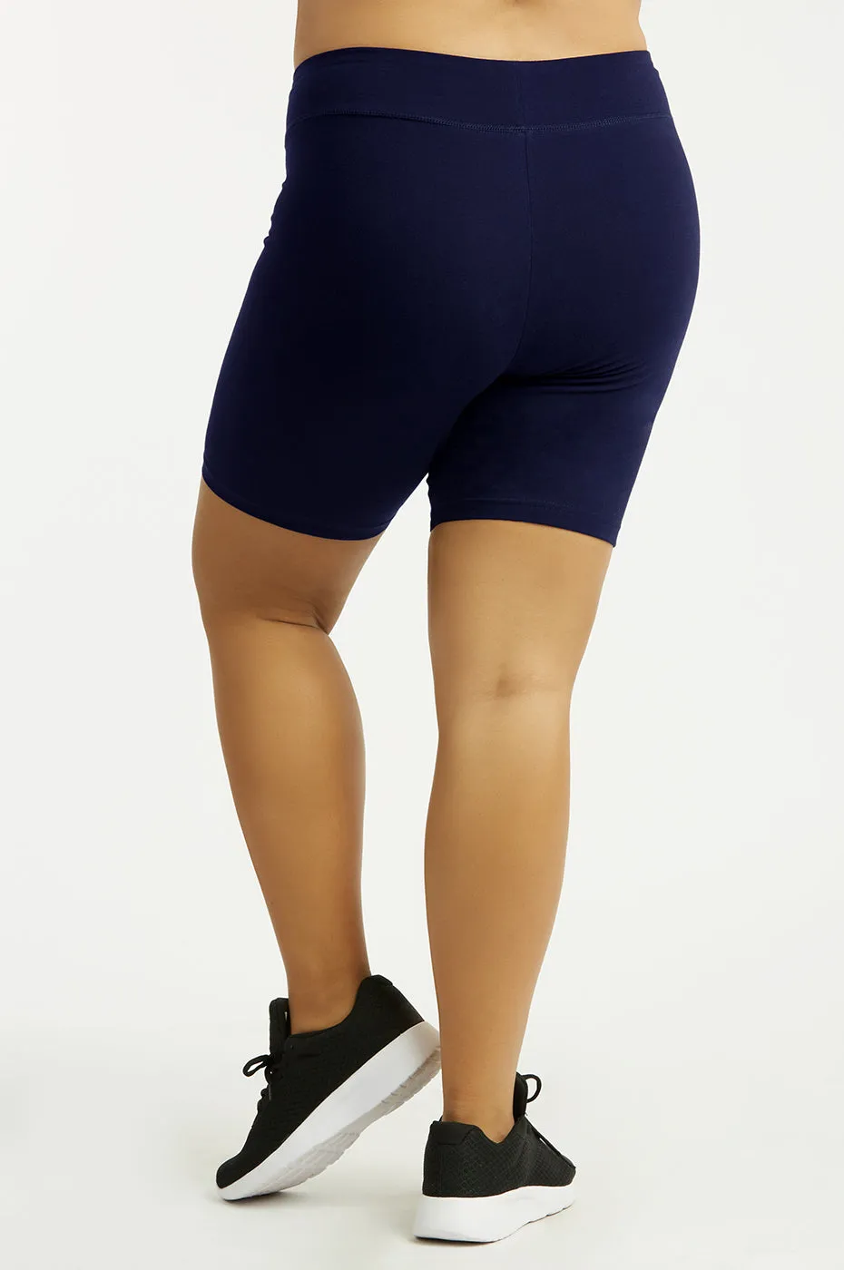 SOFRA COTTON 15 INCH LEGGING SHORTS PLUS SIZE (WP4015X_NAVY)