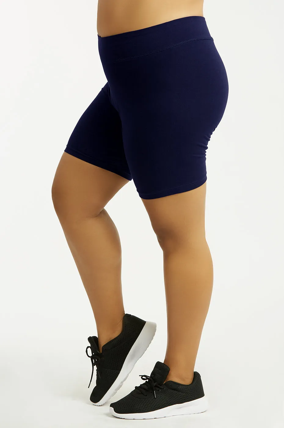 SOFRA COTTON 15 INCH LEGGING SHORTS PLUS SIZE (WP4015X_NAVY)