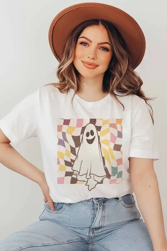 SPOOKY CHECKER GRAPHIC TEE