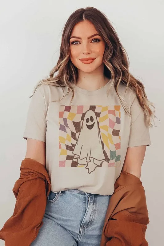 SPOOKY CHECKER GRAPHIC TEE