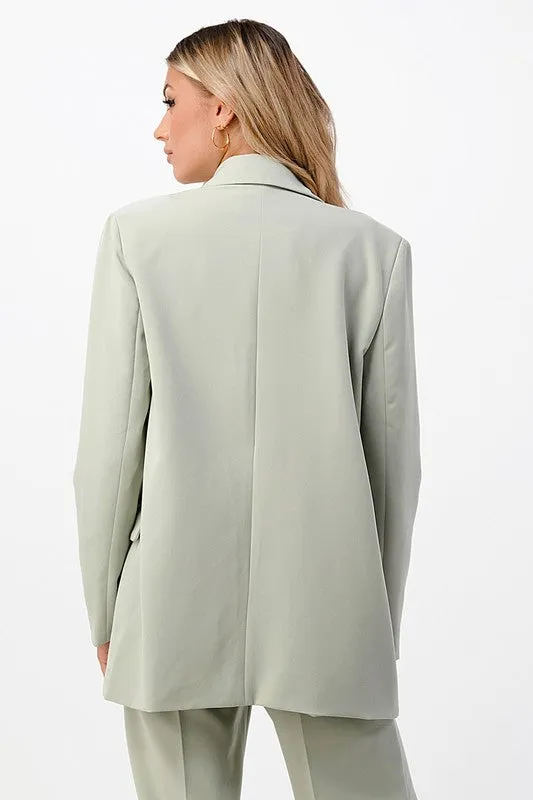 THE BOYFRIEND BLAZER LIGHT SAGE