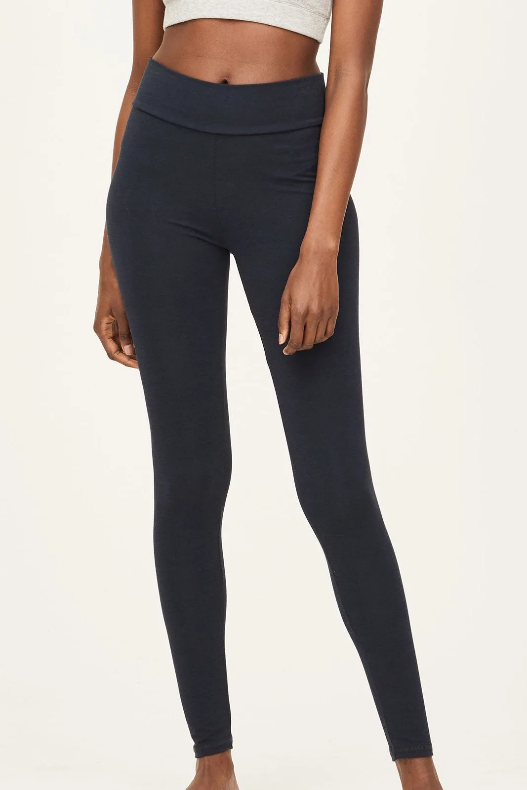 Thought Essential Bamboo Organic Cotton Thick Leggings in Midnight Navy