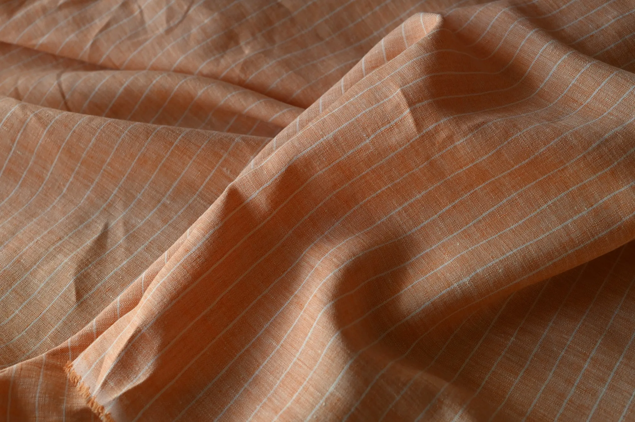 What A Stripy Load of Beauty ( Orange and White) - Linen