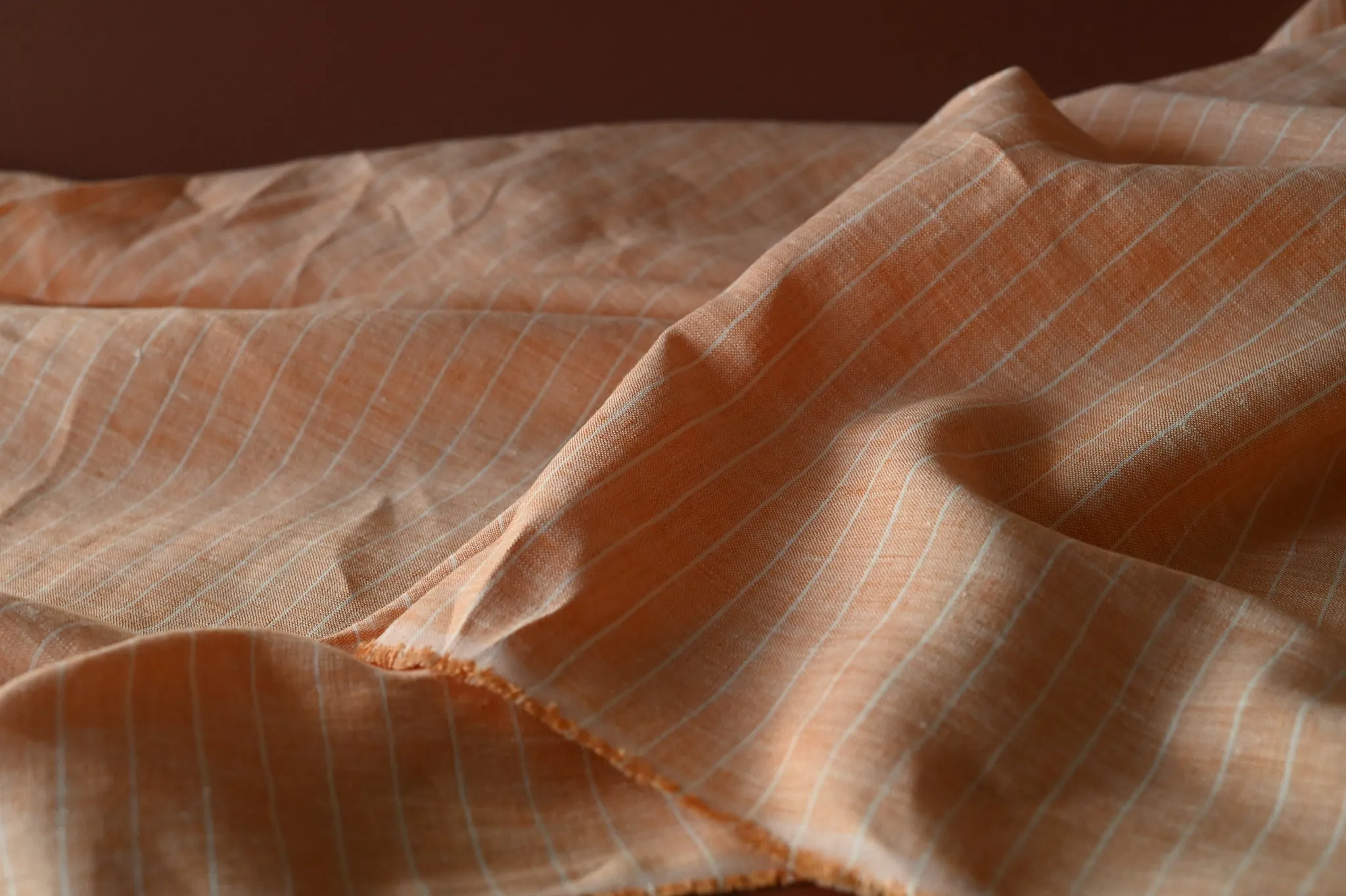 What A Stripy Load of Beauty ( Orange and White) - Linen