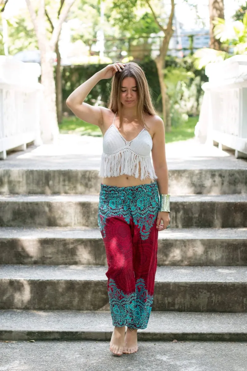 Women's Mandala Harem Pants Lavender Dreams